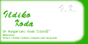 ildiko koda business card